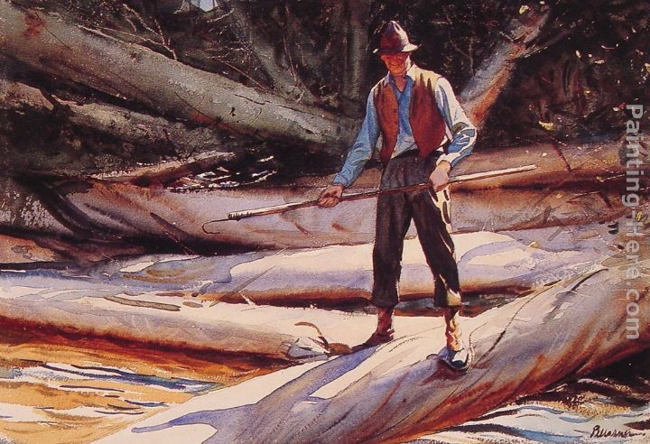 Ogden M Pleissner Man with a Gaff